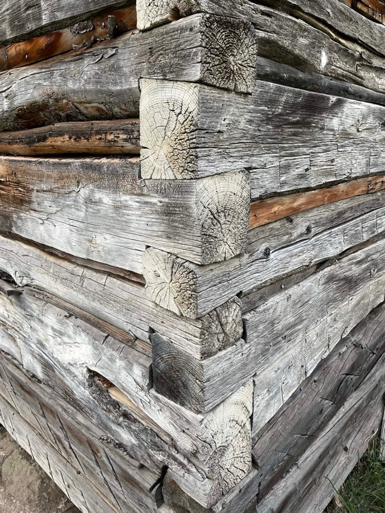 close-up of dovetail joints