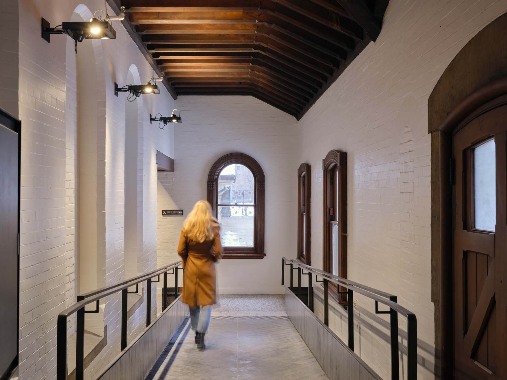 an accessible ramp in the University College at University of Toronto by Kohn Shnier