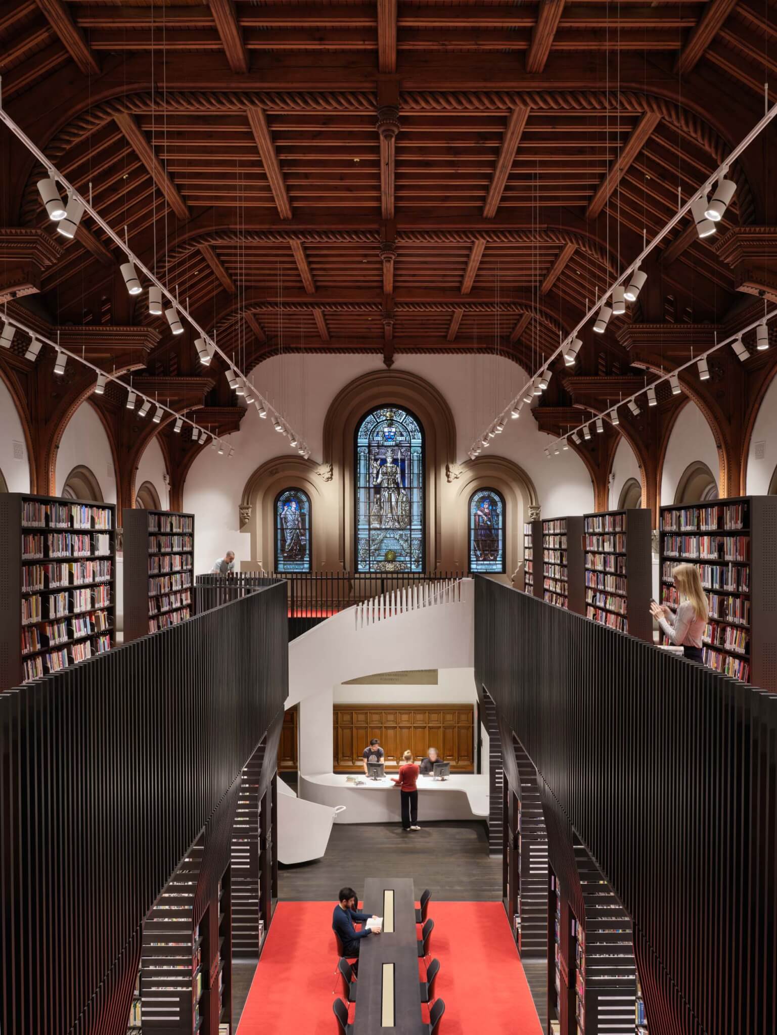 interior view of new library in University College