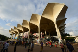 photograph of a modern train station in bangladesh