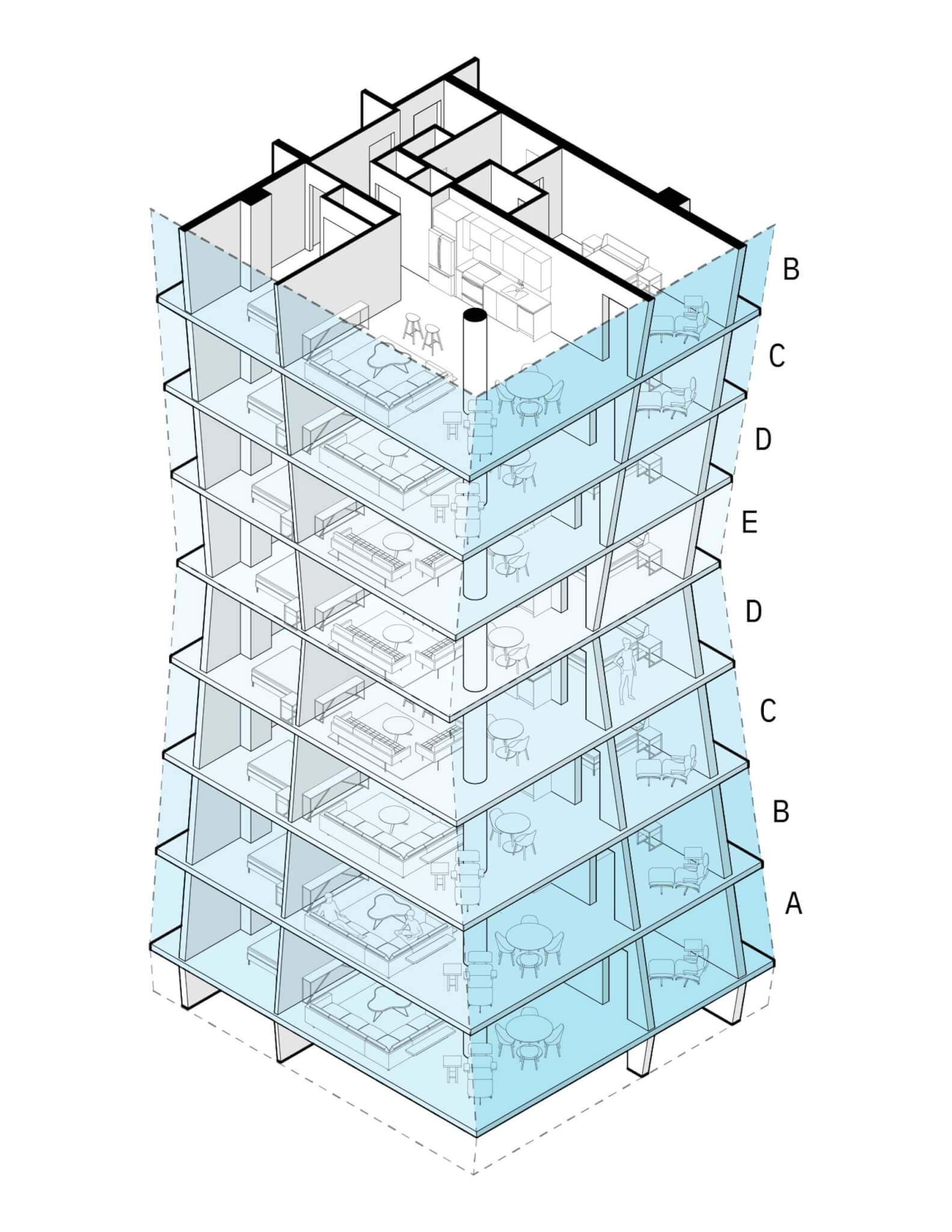 diagram of building