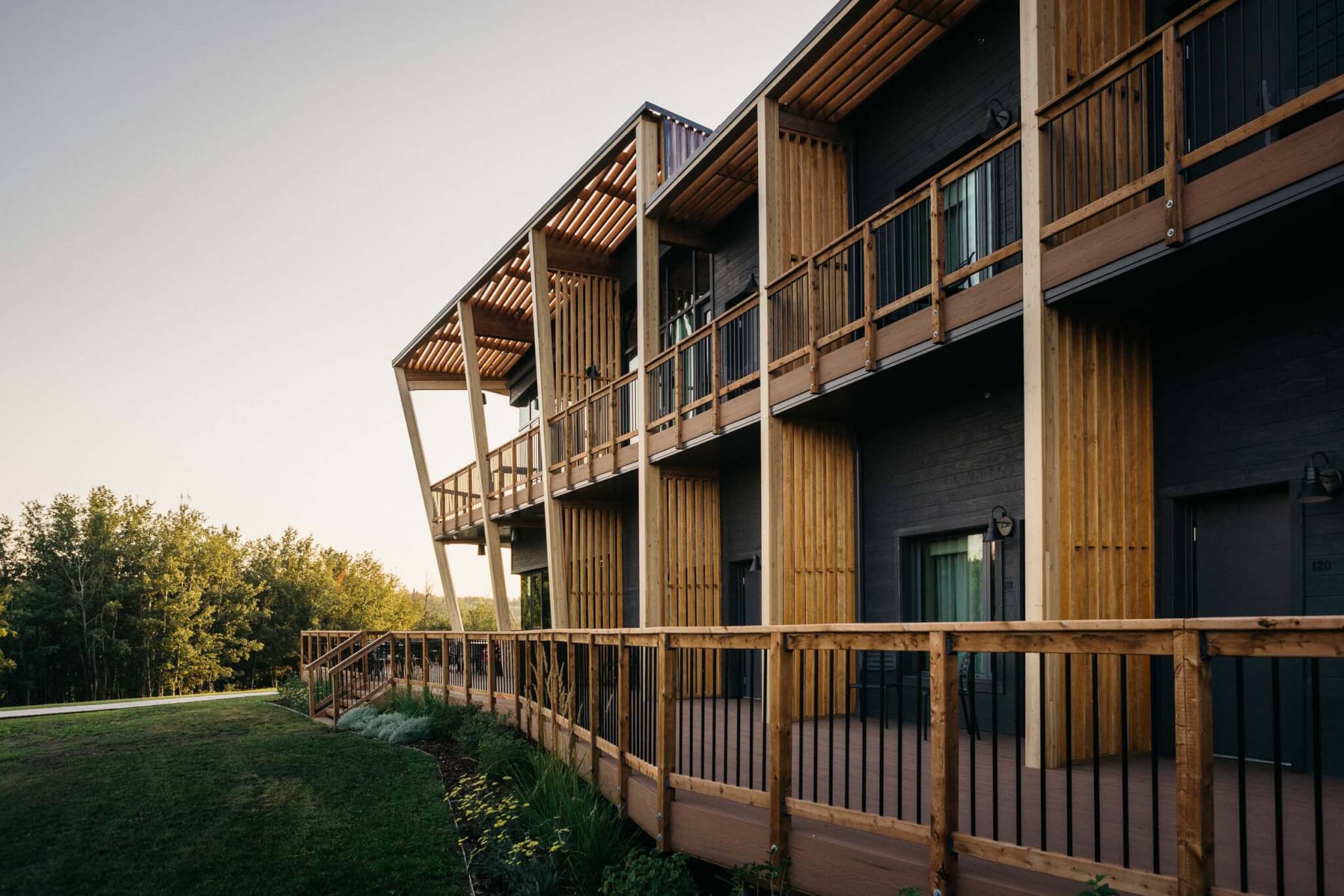 balconies on each hotel unit